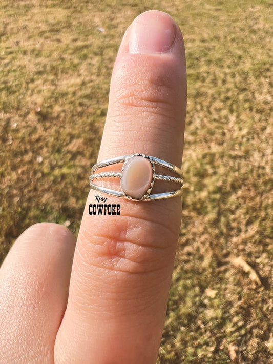 Pink Shell Size 6.5 Ring