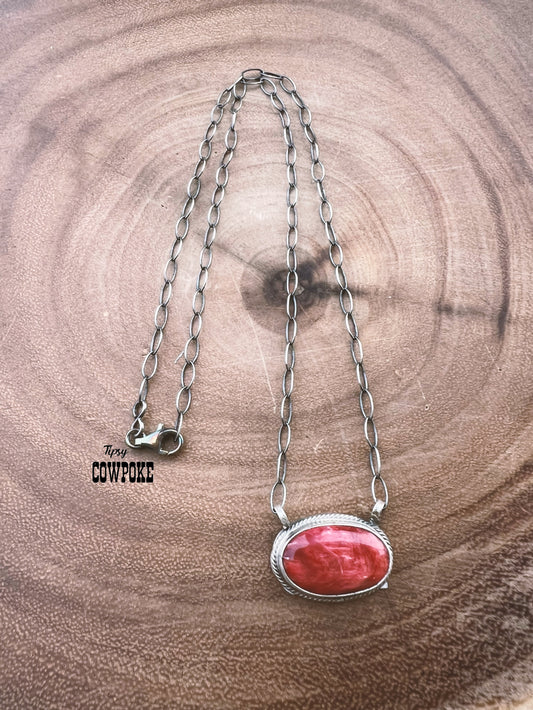 Red Spiny Oyster Necklace