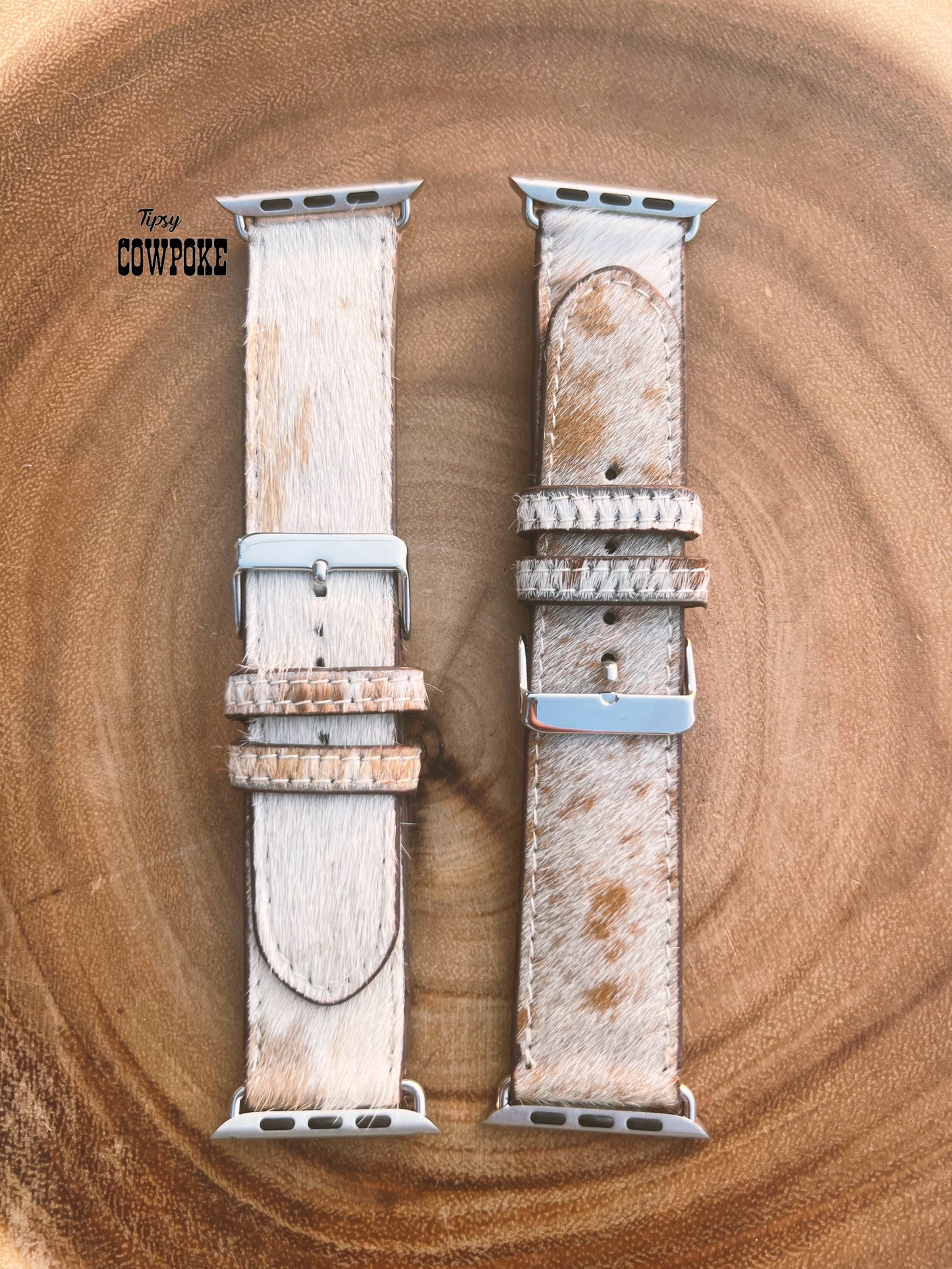 Hair on Hide Leather Apple Watch Band 42mm/44mm