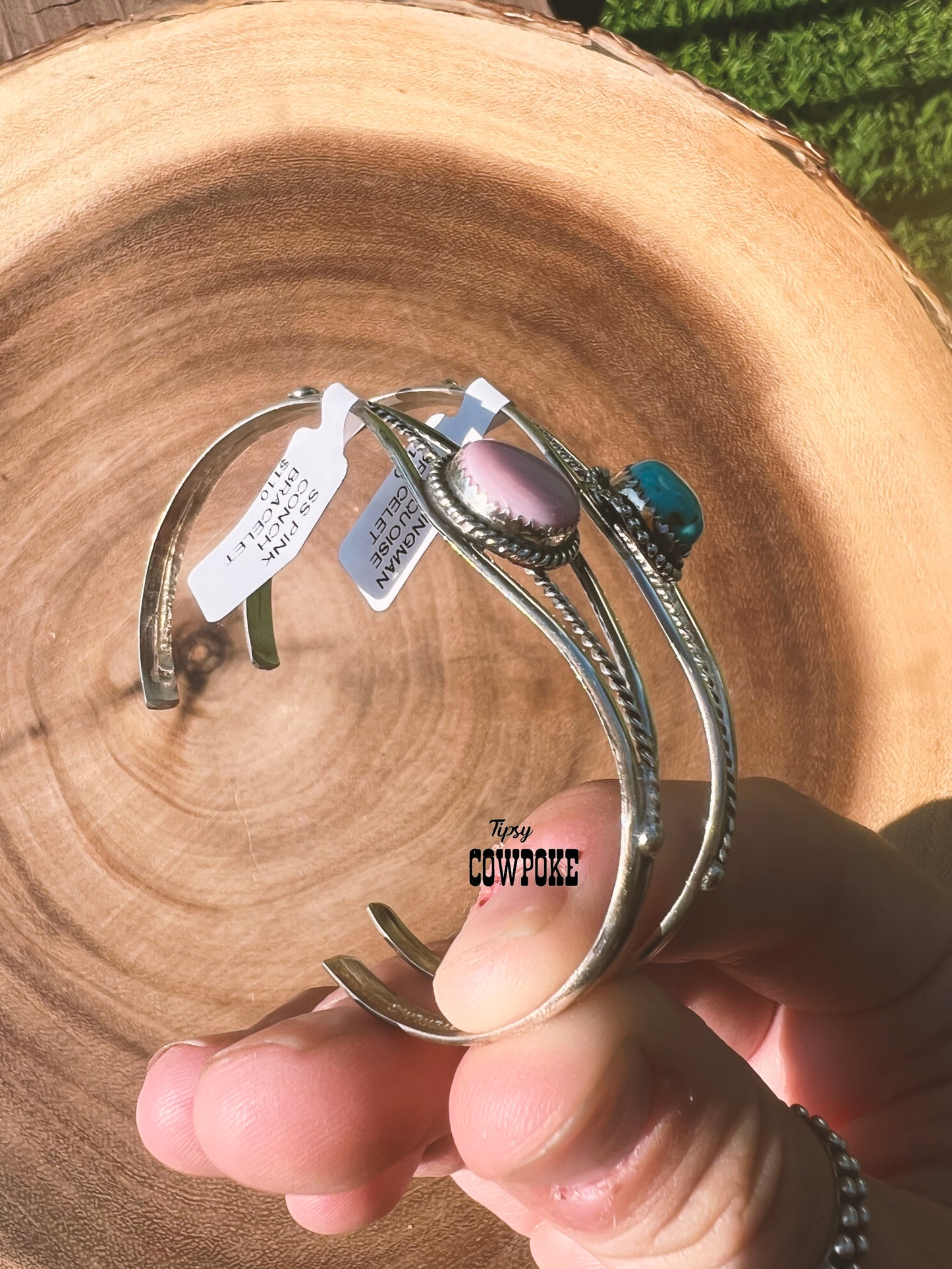 Pink Conch Cuff Bracelet