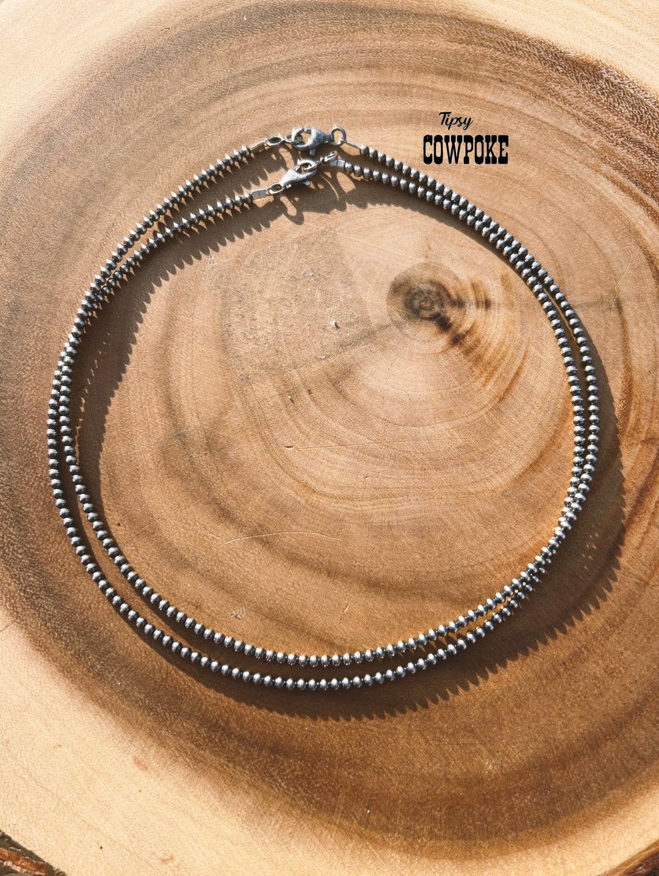 "Navajo Pearl" 3mm 18 Inch Necklace