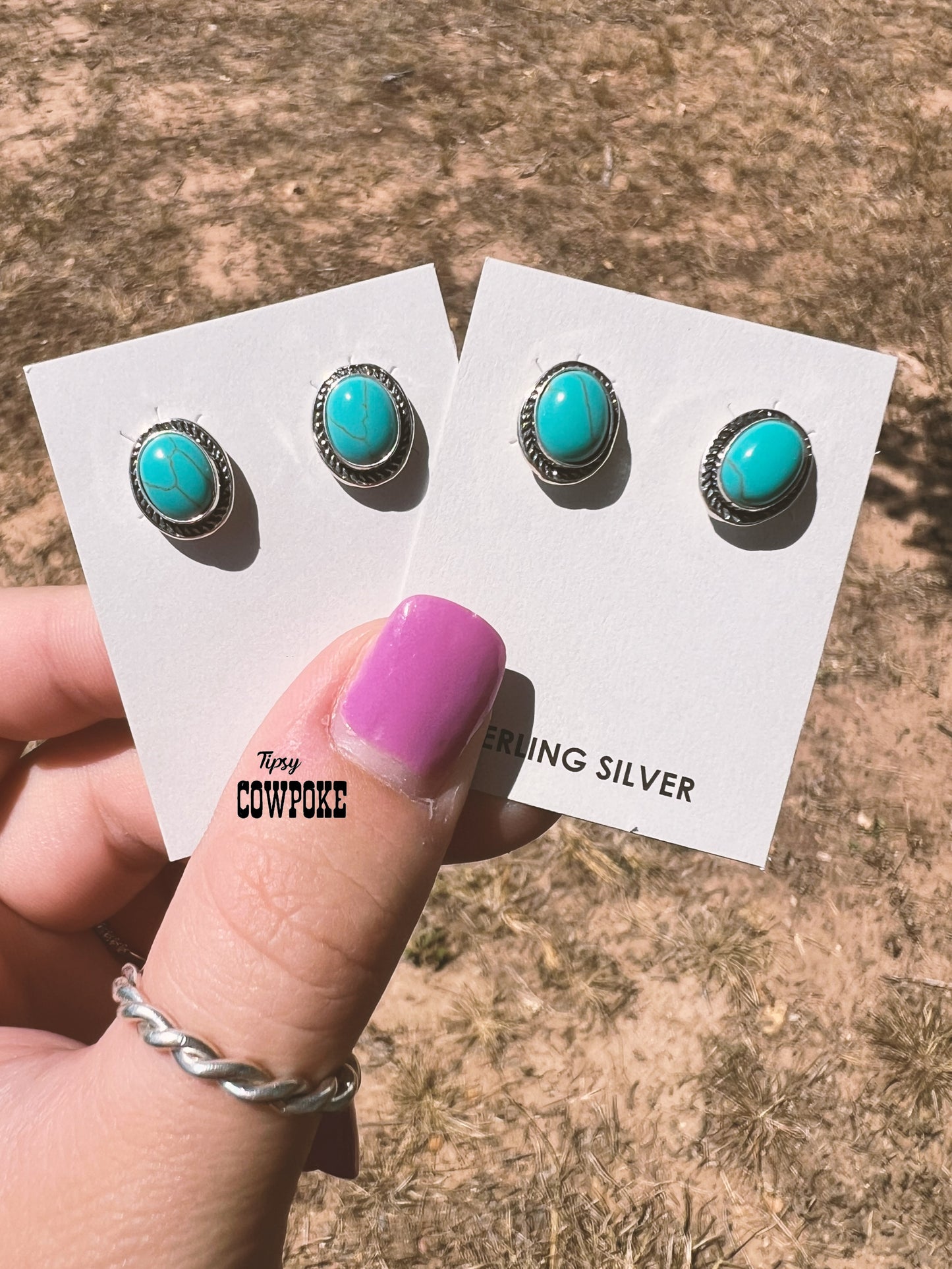 Gypsy Turquoise Stud Earrings