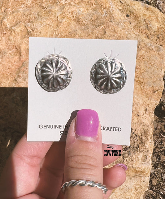 Large Begay Concho Stud Earrings